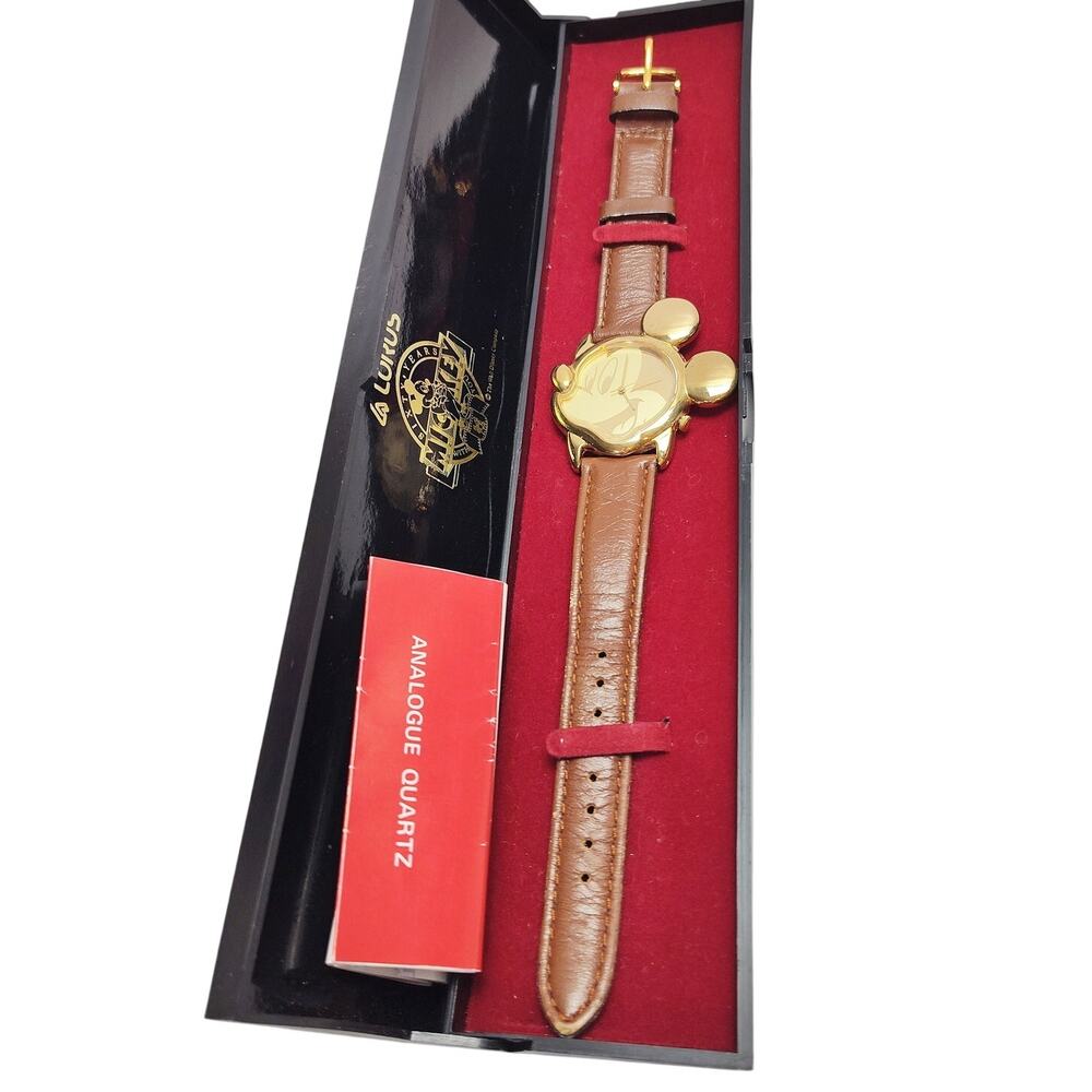 Vintage Mickey Mouse Lorus Watch New In Box Gold Tone